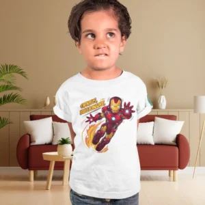 Camiseta infantil con la imagen de Iron Man y el texto Genius, Billionaire.